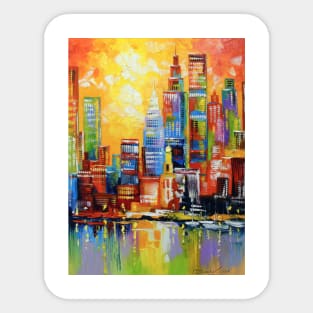 Bright new York city Sticker